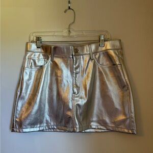 Abercrombie & Fitch Silver Mini Skirt